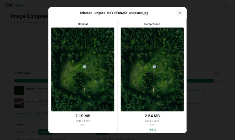 KitFlow Image Compressor screenshot 2