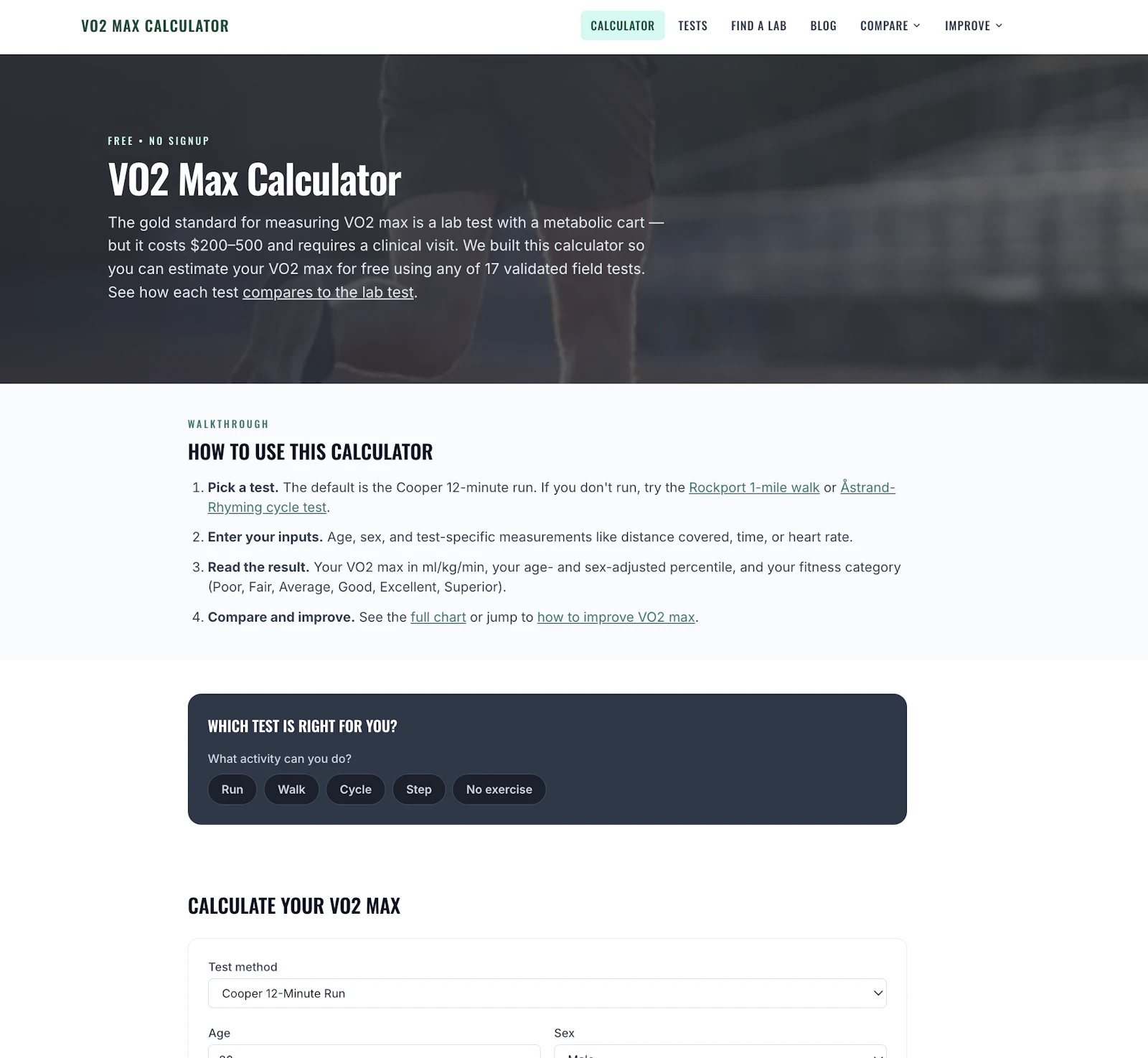 VO2 Max Calculator screenshot 2