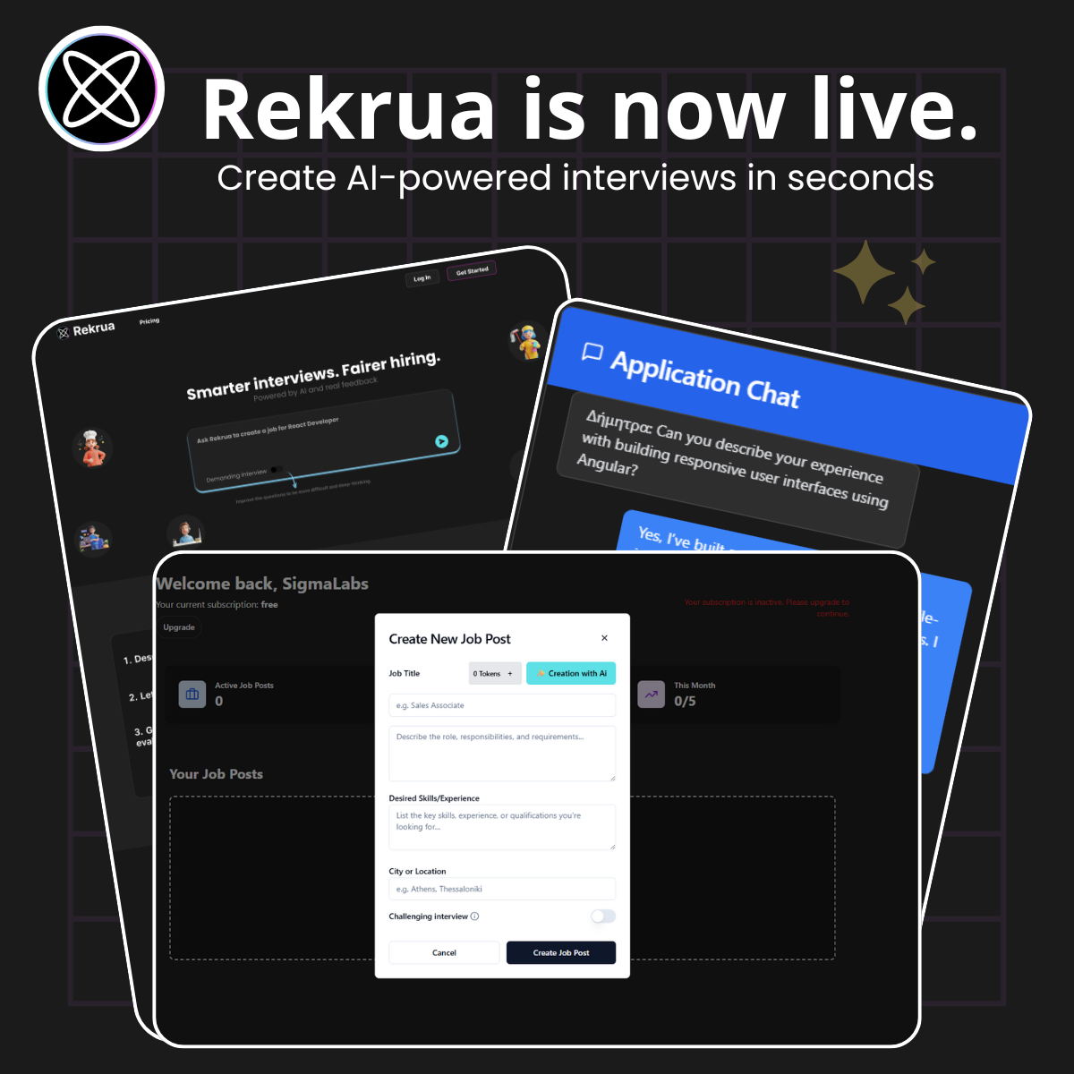 rekrua - การสัมภาษณ์ AI ด้วยเหตุผลและข้อเสนอแนะ media 2