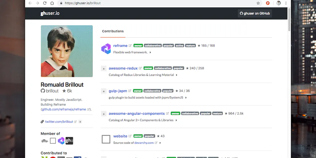 Ghuser Object File Image GHuser: Better GitHub profiles for everyone | Product Hunt