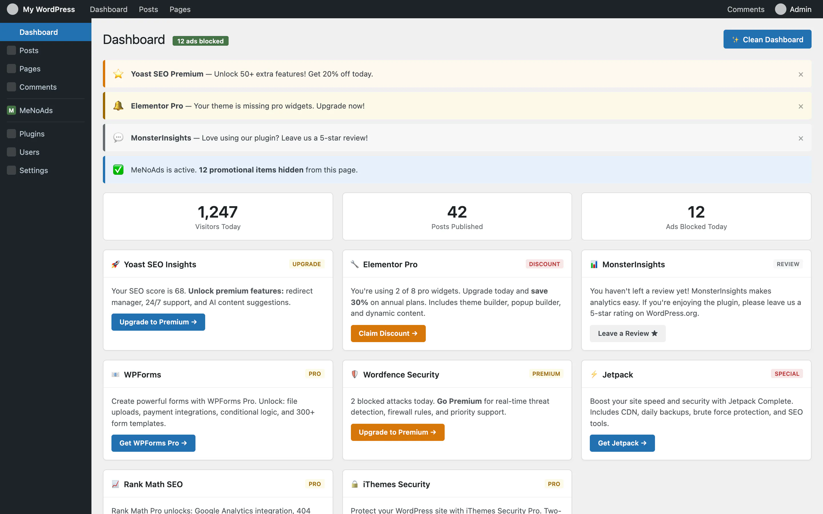 MeNoAds - Wordpress Plugin gallery image