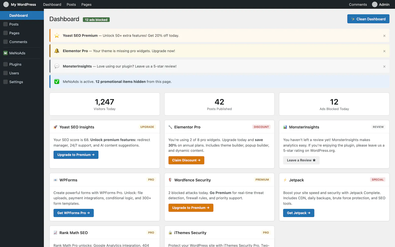 MeNoAds - Wordpress Plugin screenshot 4