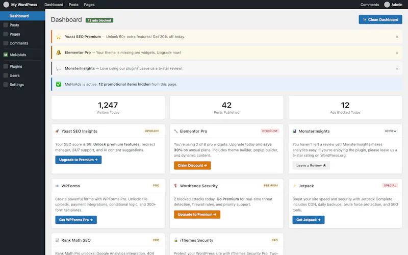MeNoAds - Wordpress Plugin screenshot 4