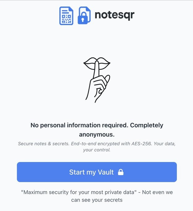 Noteqr - Note crittografate end-to-end con zero dati personali richiesti media 1