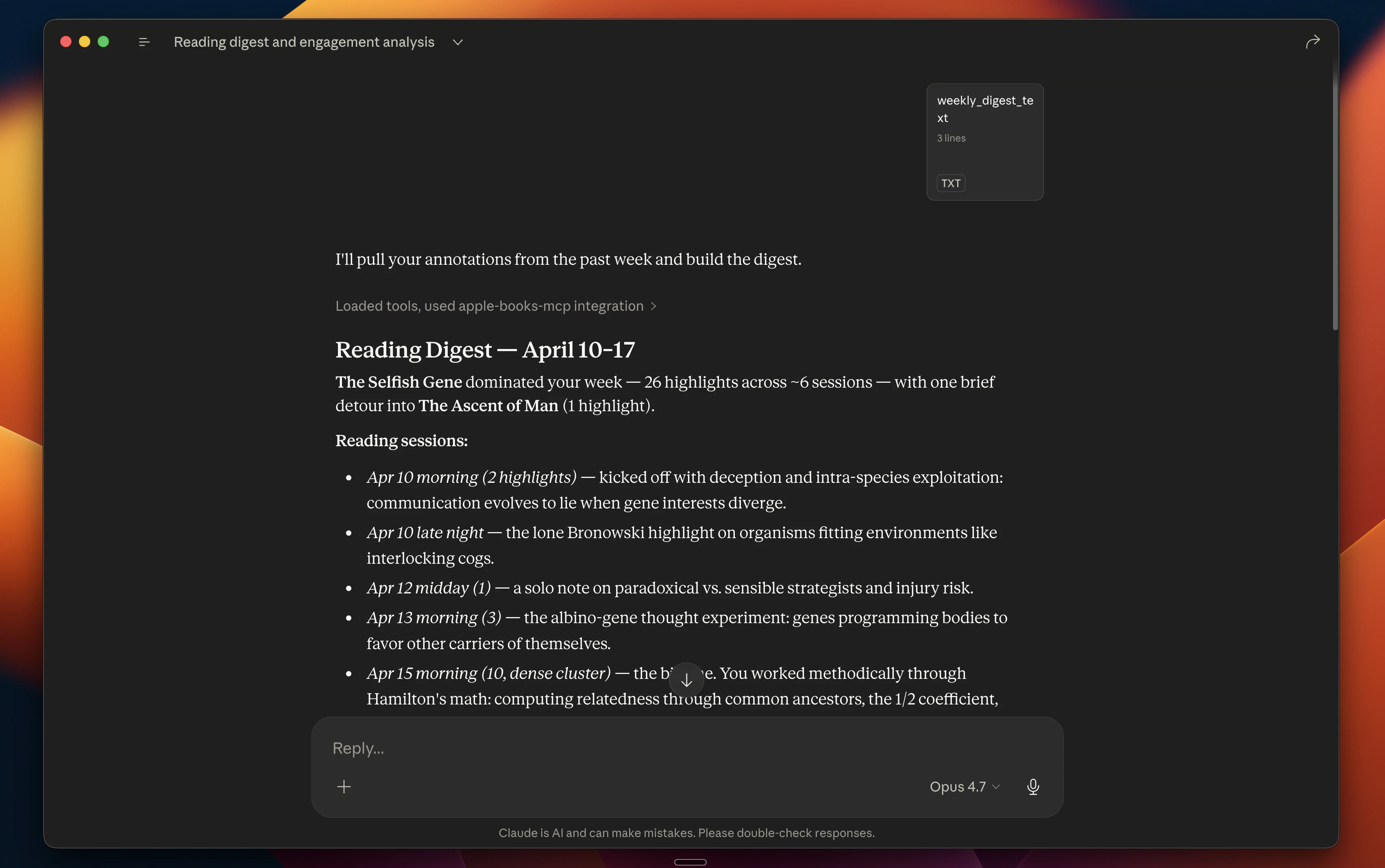 Apple Books MCP screenshot 2