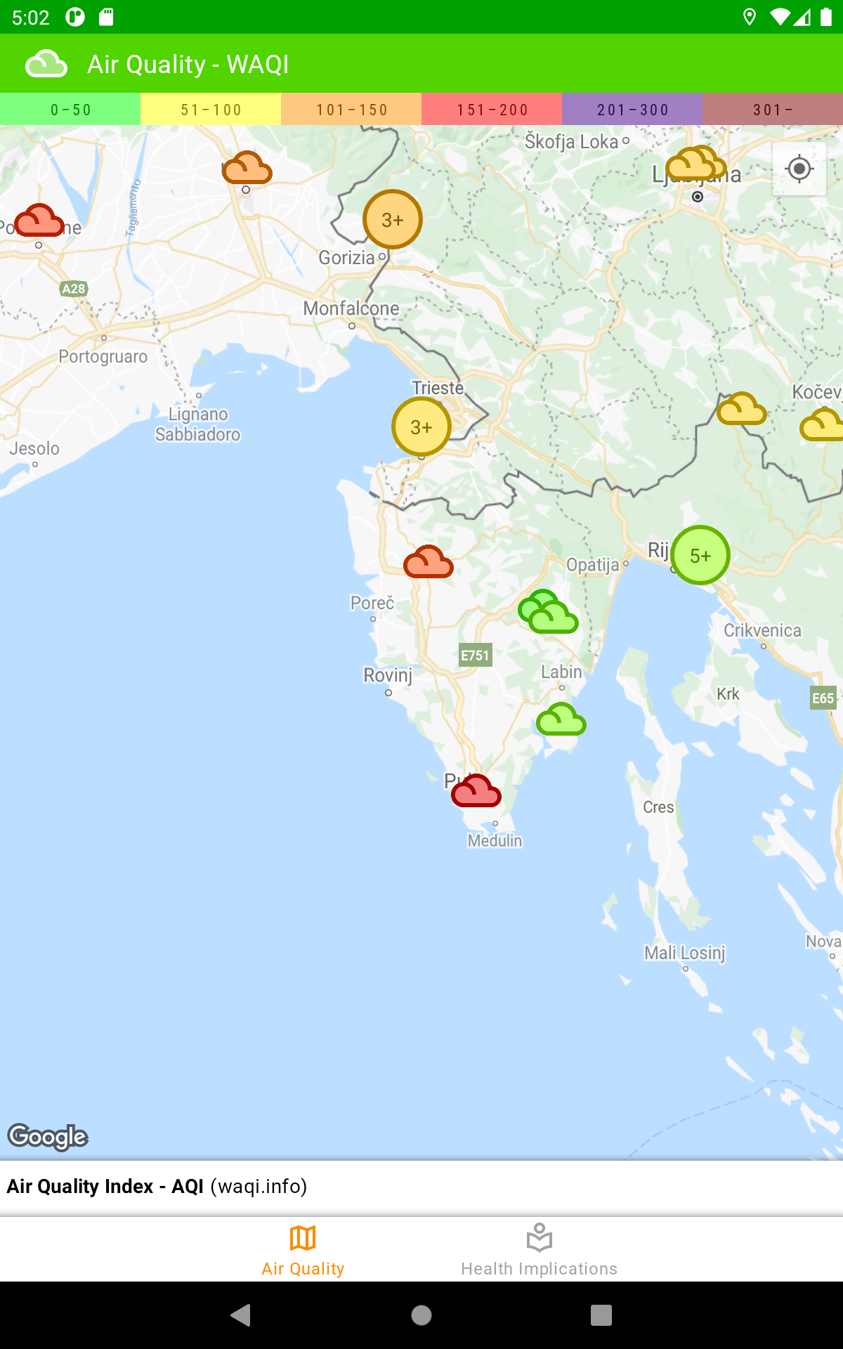 ดัชนีคุณภาพอากาศ - AQI - ข้อมูลคุณภาพอากาศสำหรับหลายประเทศทั่วโลก media 23