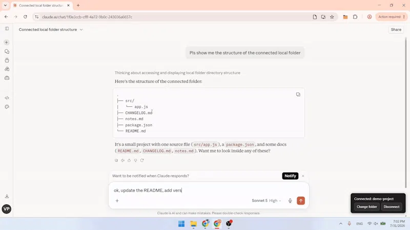 claudeFS screenshot 4
