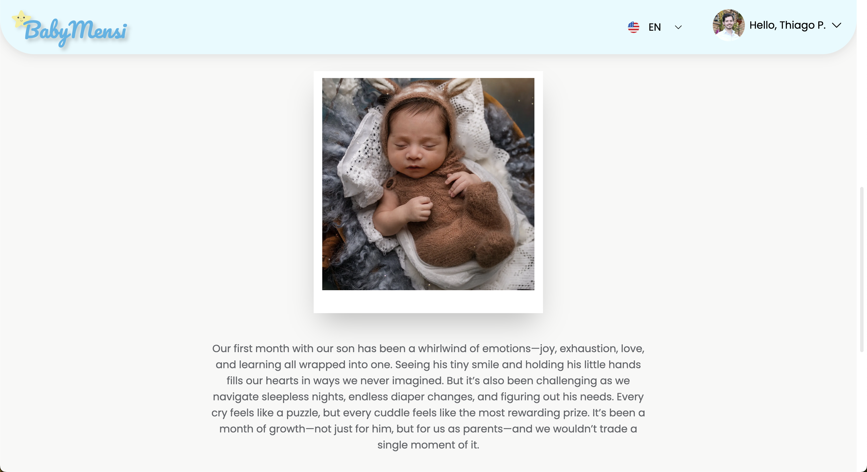 Media Babymensi - Buat laman web untuk bayi anda untuk meraikan bulan pertama 8
