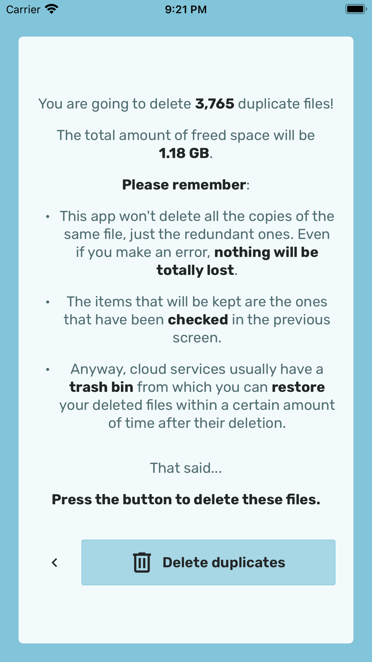 DeDuplicate gallery image