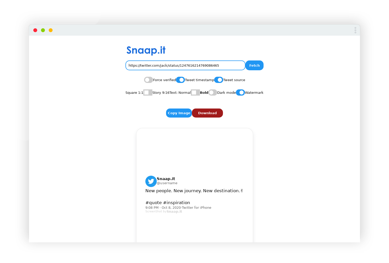 Snap a Tweet gallery image