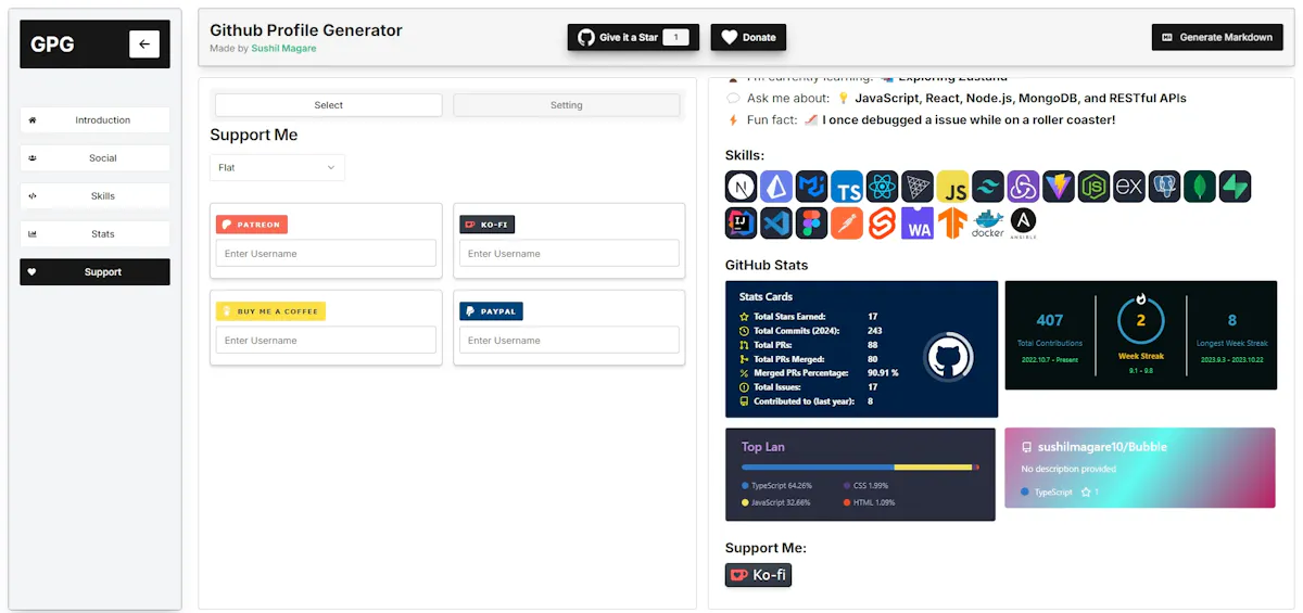 Github Profile Generator