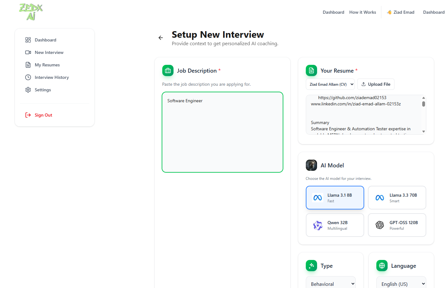 ZEDX AI - Screenshot 4 showing product features and functionality