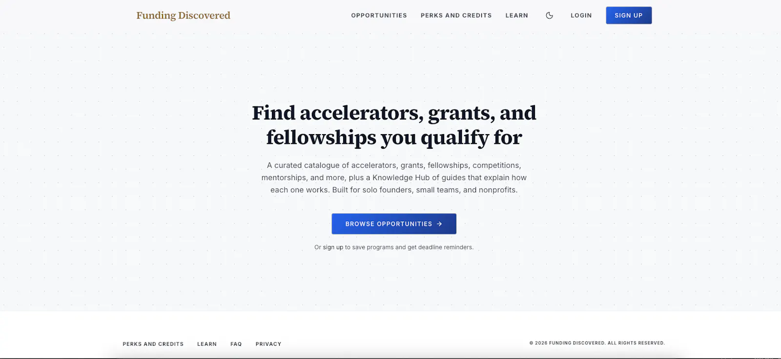 Funding Discovered screenshot 1