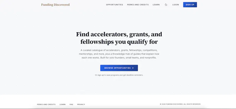 Funding Discovered screenshot 1