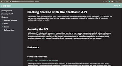 StatBasin API gallery image