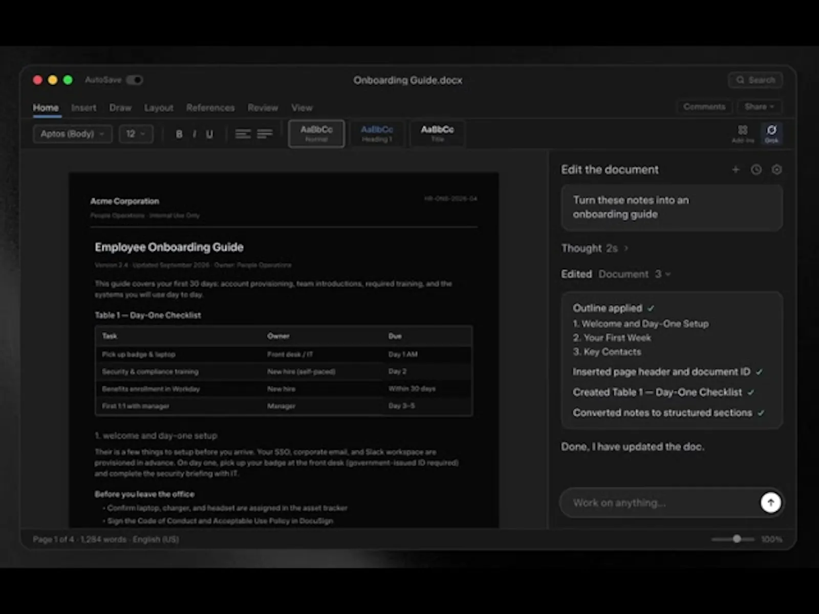 Grok by SpaceXAI for Word screenshot 1 (video preview)