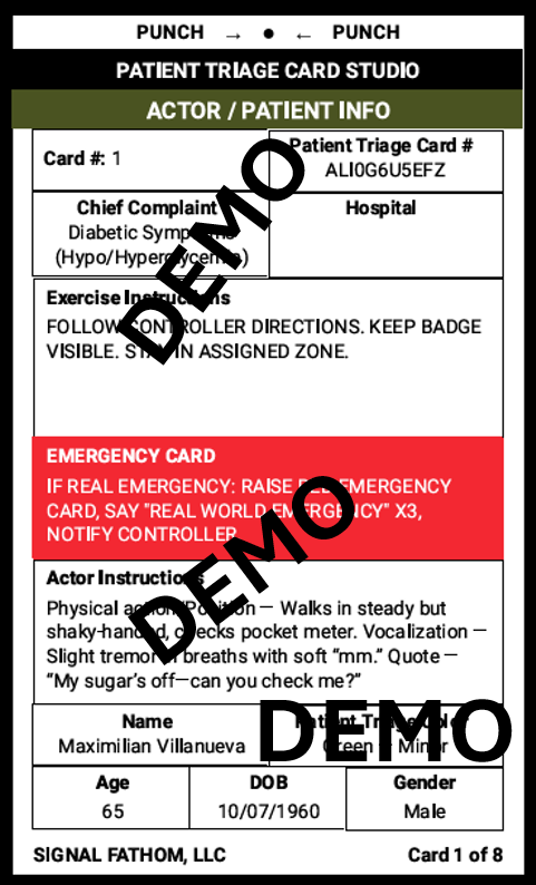 Patient Triage Card Studio (PTCS) gallery image