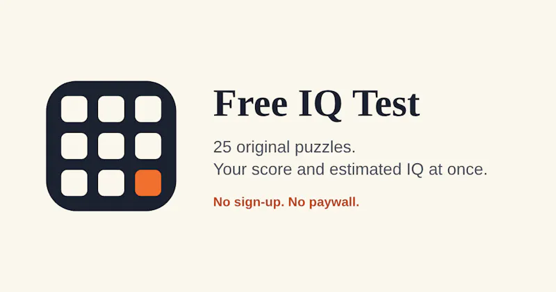Free IQ Test screenshot 1