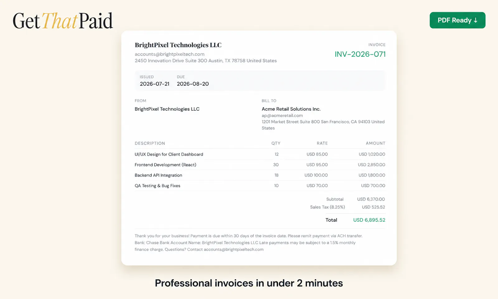 GetThatPaid screenshot 2