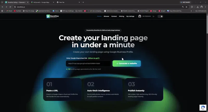 Storefries AI screenshot 1 (video preview)