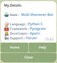 Multi Link Shortener Telegram Bot gallery image
