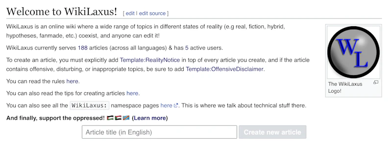 WikiLaxus screenshot 1