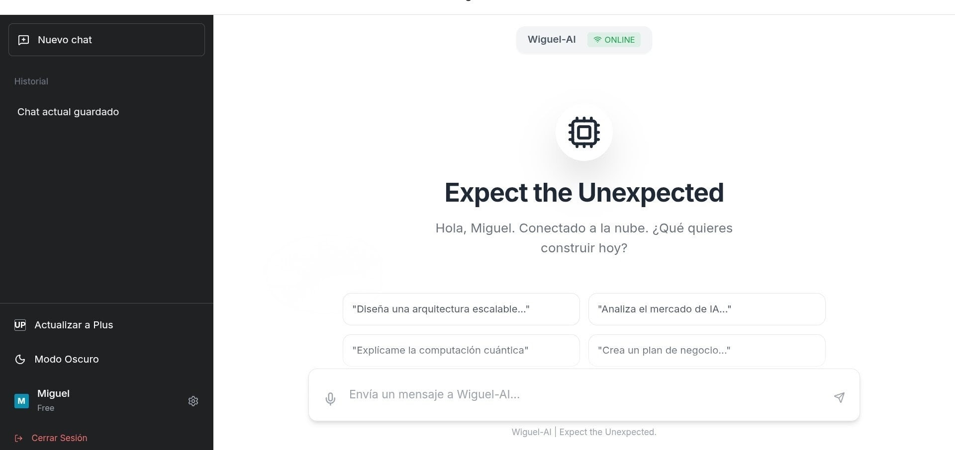 Wiguel-AI - Main product screenshot demonstrating key features and user interface