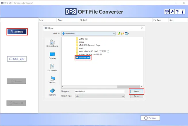 DRS Softech Outlook OFT Converter Tool gallery image