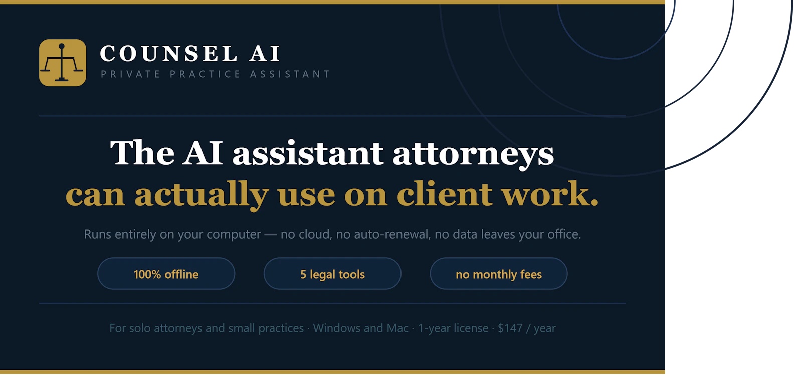 Counsel AI — Private Practice Assistant screenshot 1