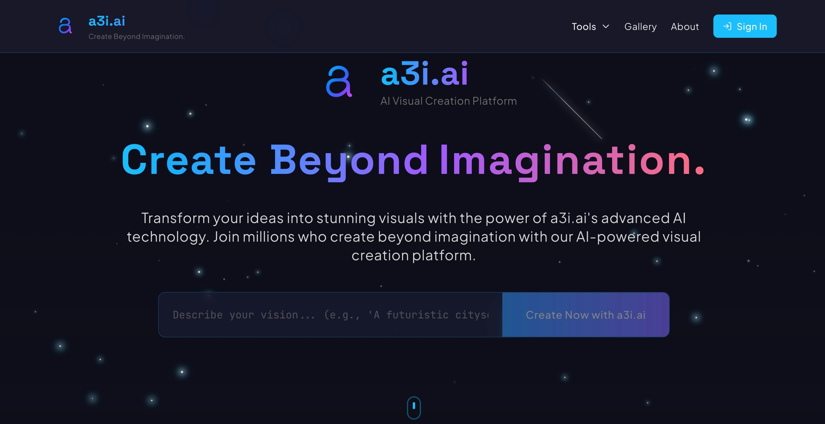 A3I.AI - AI Creation Hub - 짓다.즉각적인.시각화.a3i.ai는 그것을 쉽게 만듭니다. 미디어 1