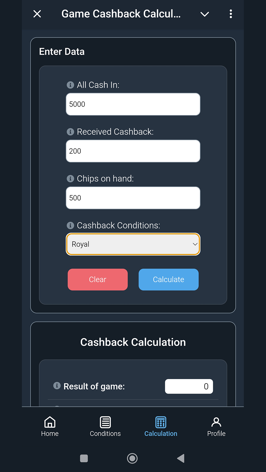 Game Cashback Calculator gallery image