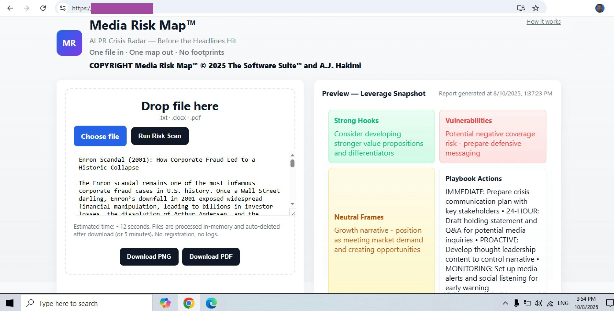  Media Risk Map™ - AI PR Crisis Radar gallery image