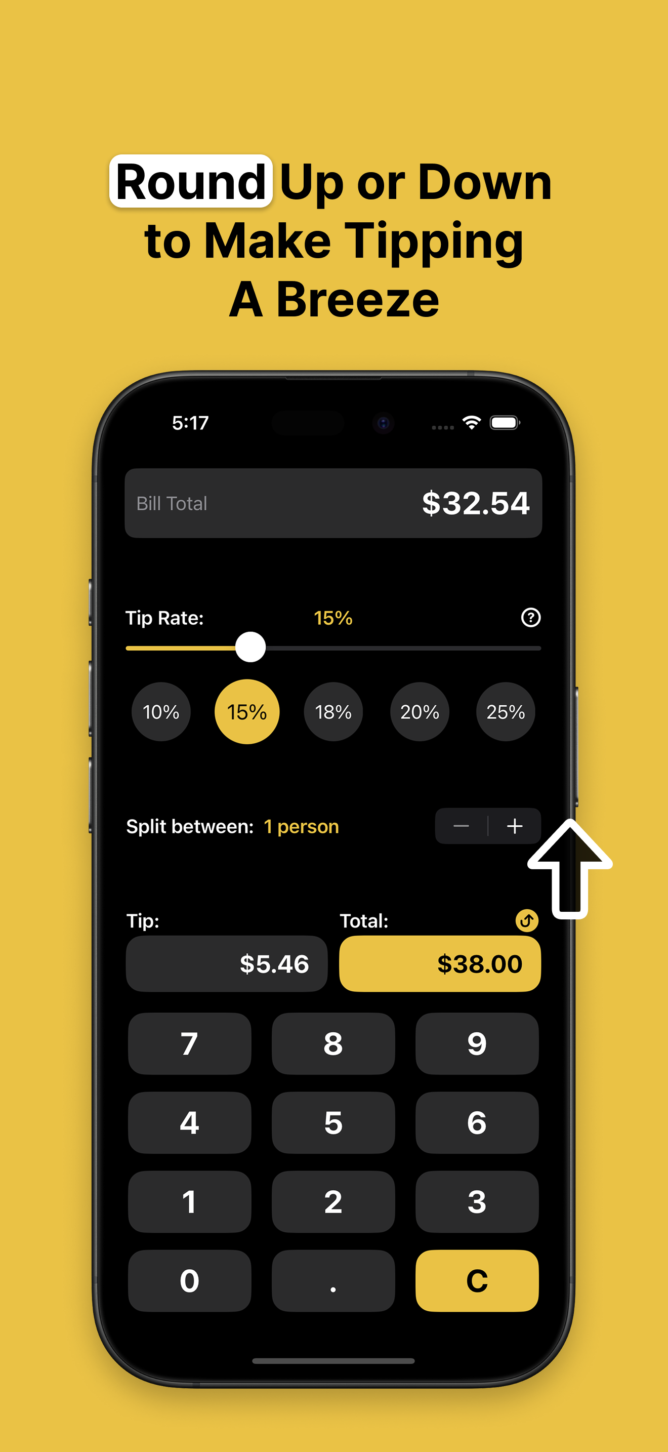 Mídia 3 de Tipzap - Calculadora de dicas com sugestões regionais de gorjeta