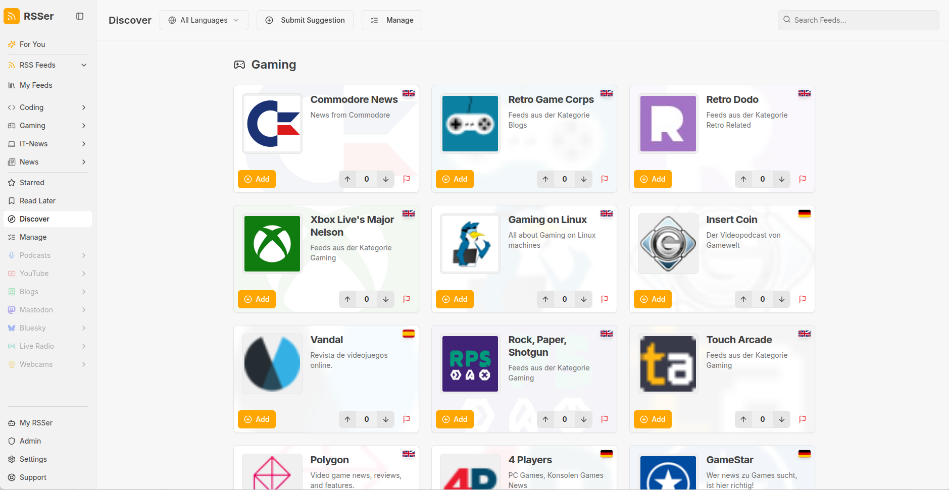RSSer - Screenshot 3 showing product features and functionality