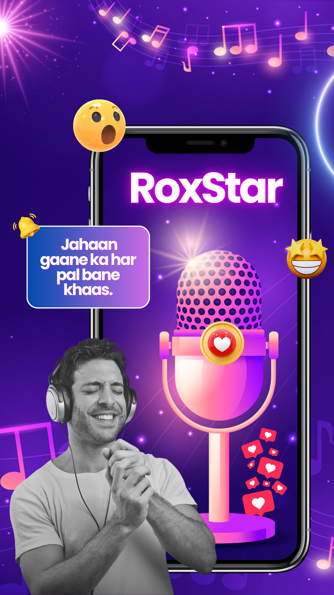Roxstar - Eerste door India geboren karaoke -zang -app media 3