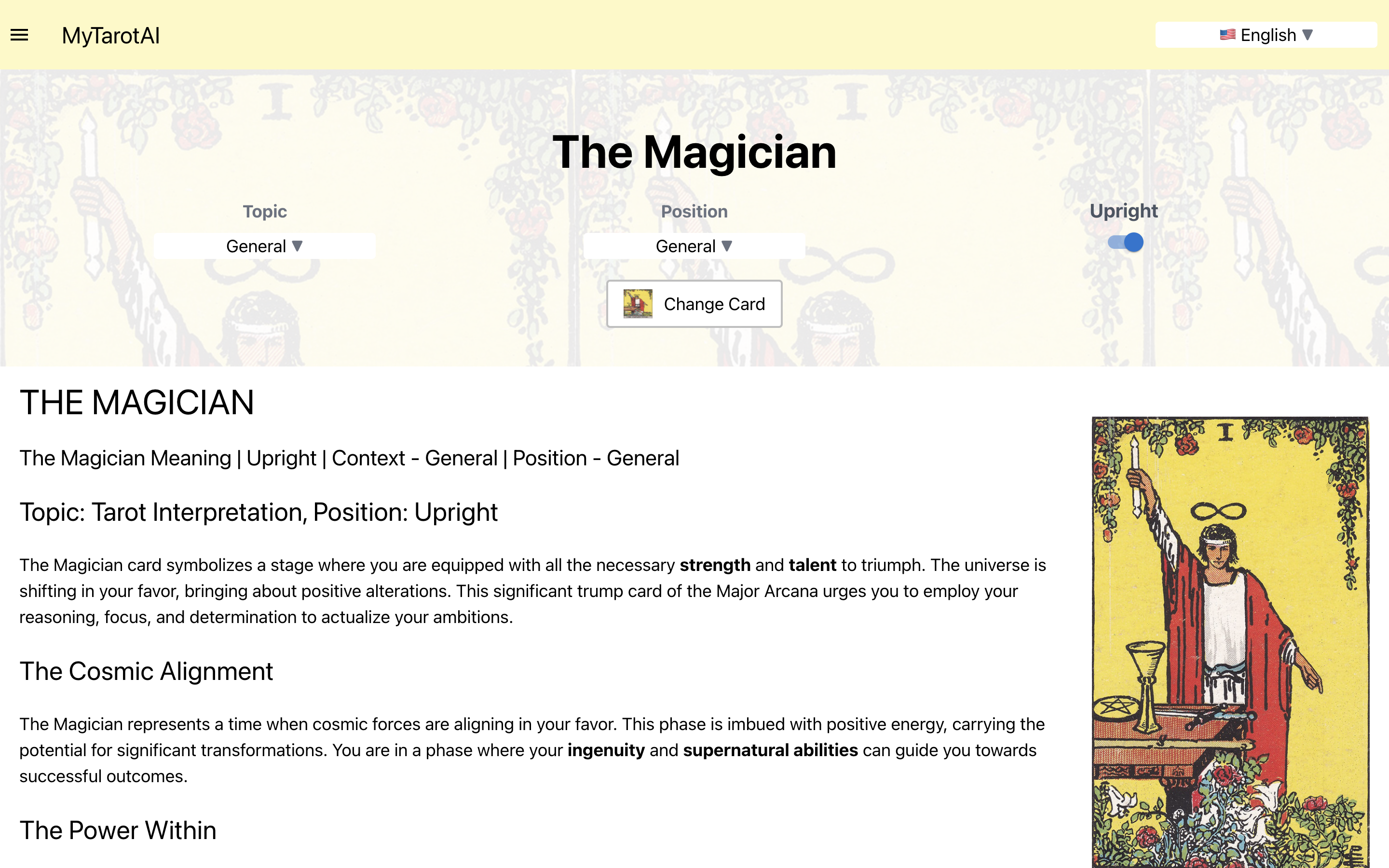Media MyTarotai mentafsirkan - MyTarotai Interpret adalah bantuan pembaca tarot muktamad 1
