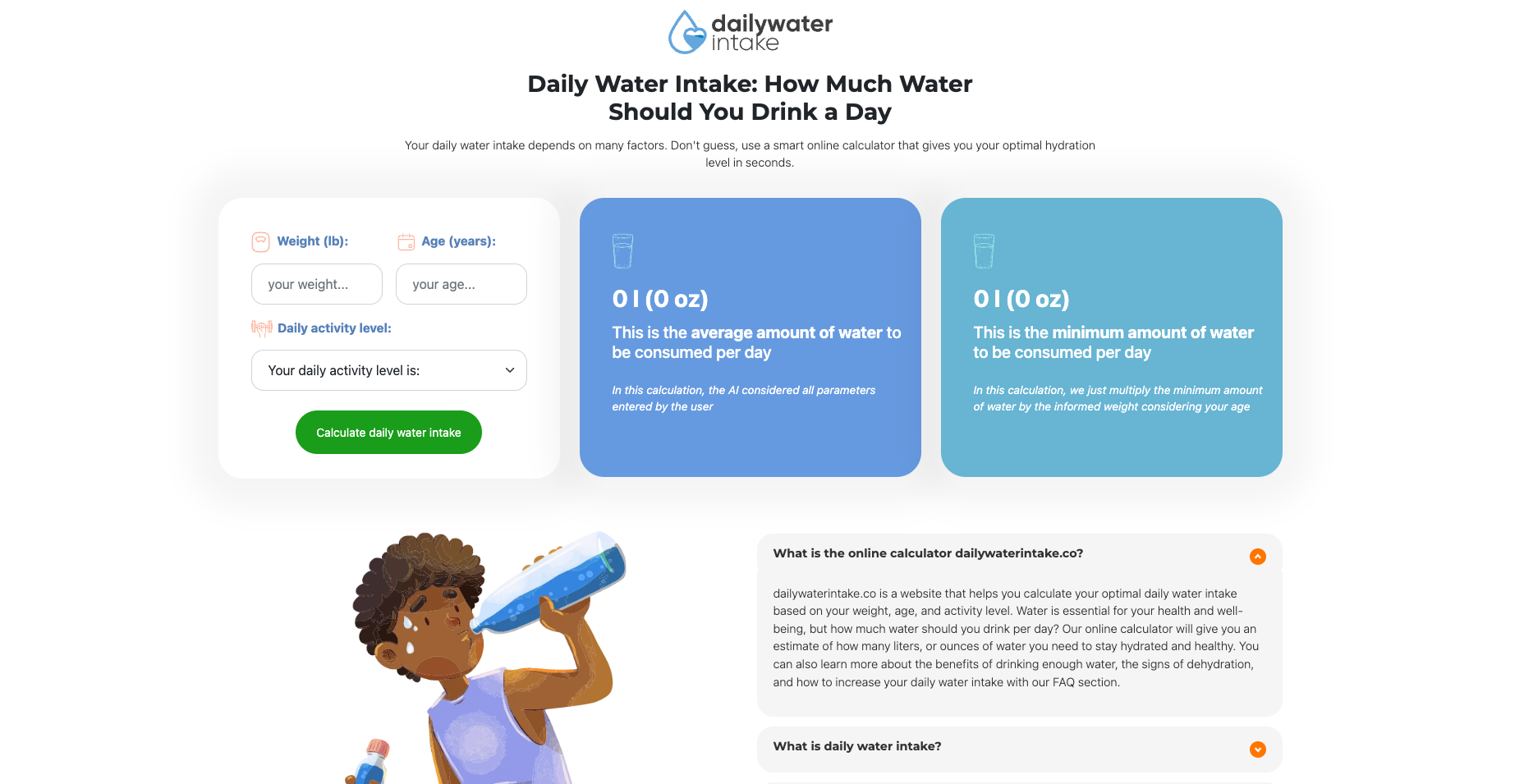 Calculate: How Much Water Do You Need to Drink a Day?