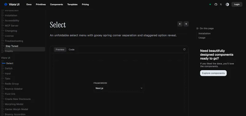 Viora UI screenshot 3