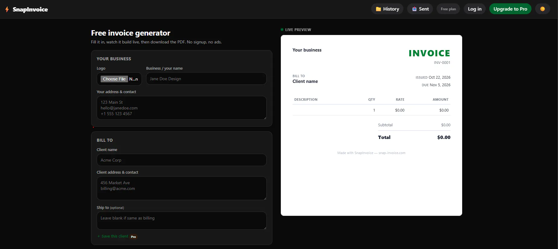 SnapInvoice gallery image