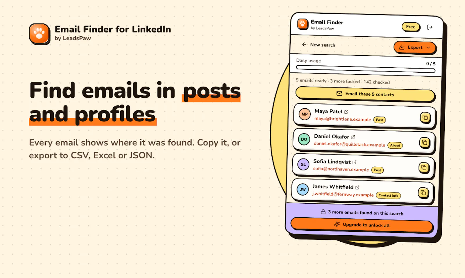 Email Finder for LinkedIn - LeadsPaw screenshot 3