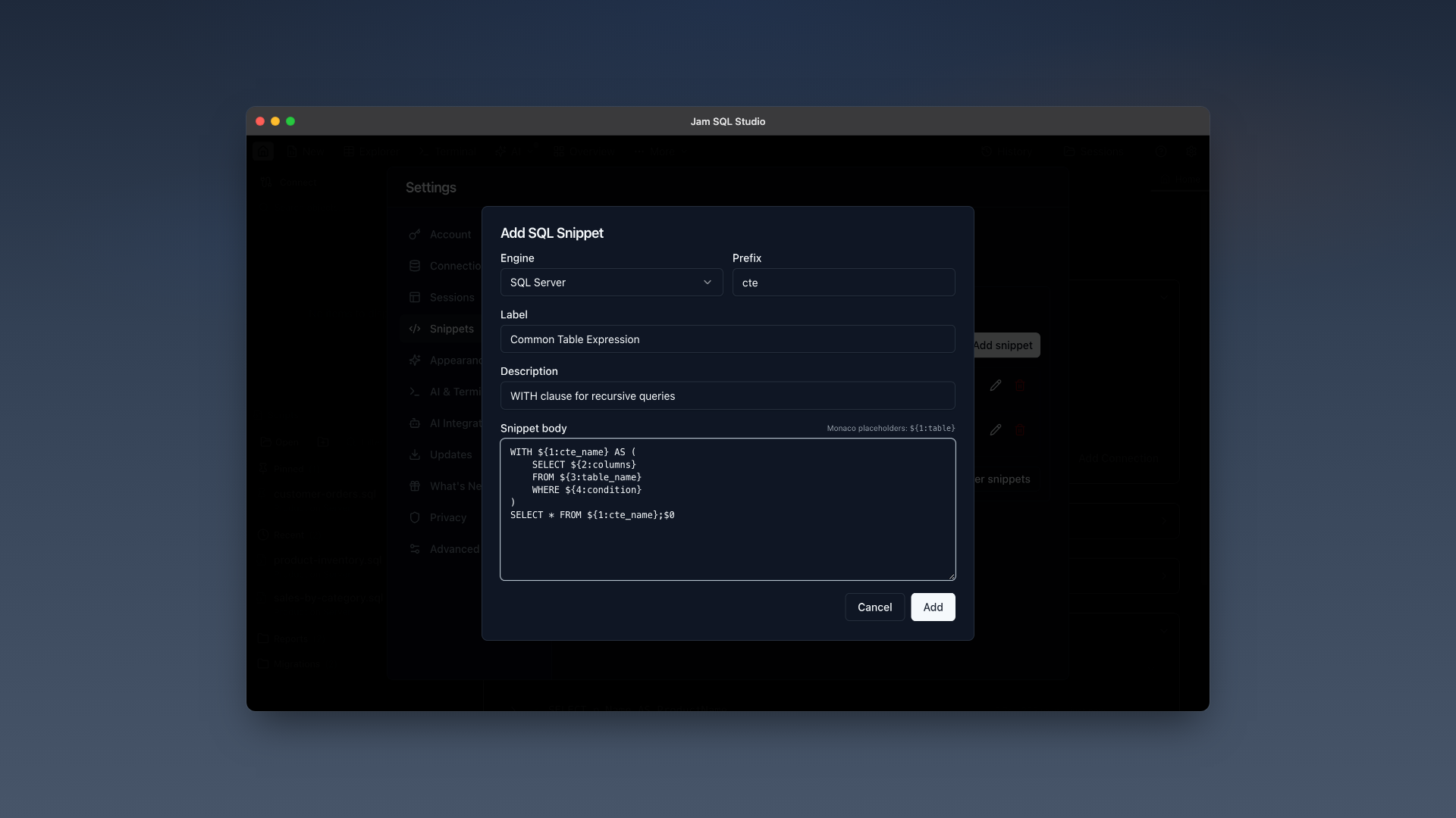 Jam SQL Studio gallery image