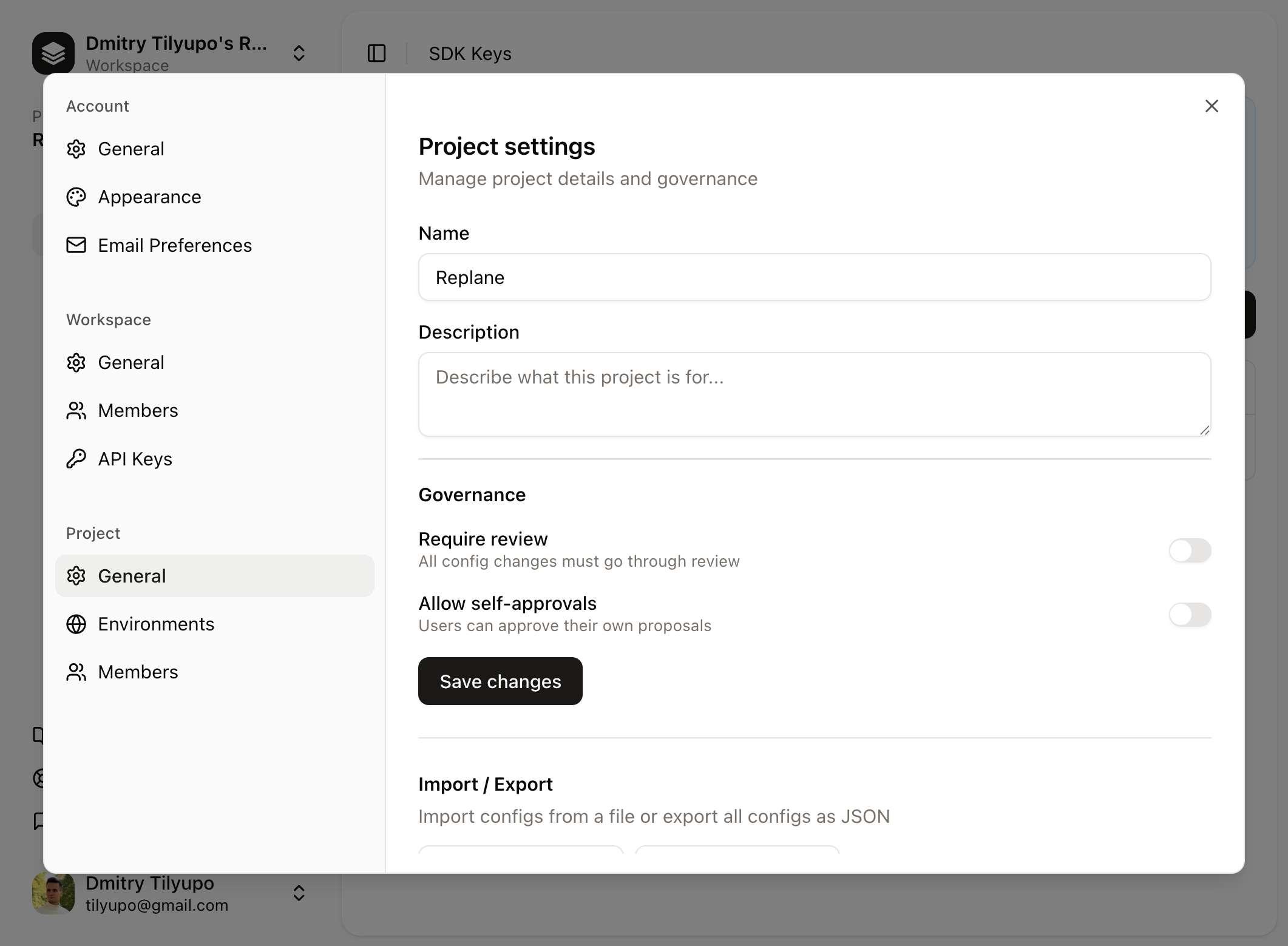 Replane - Screenshot 4 showing product features and functionality