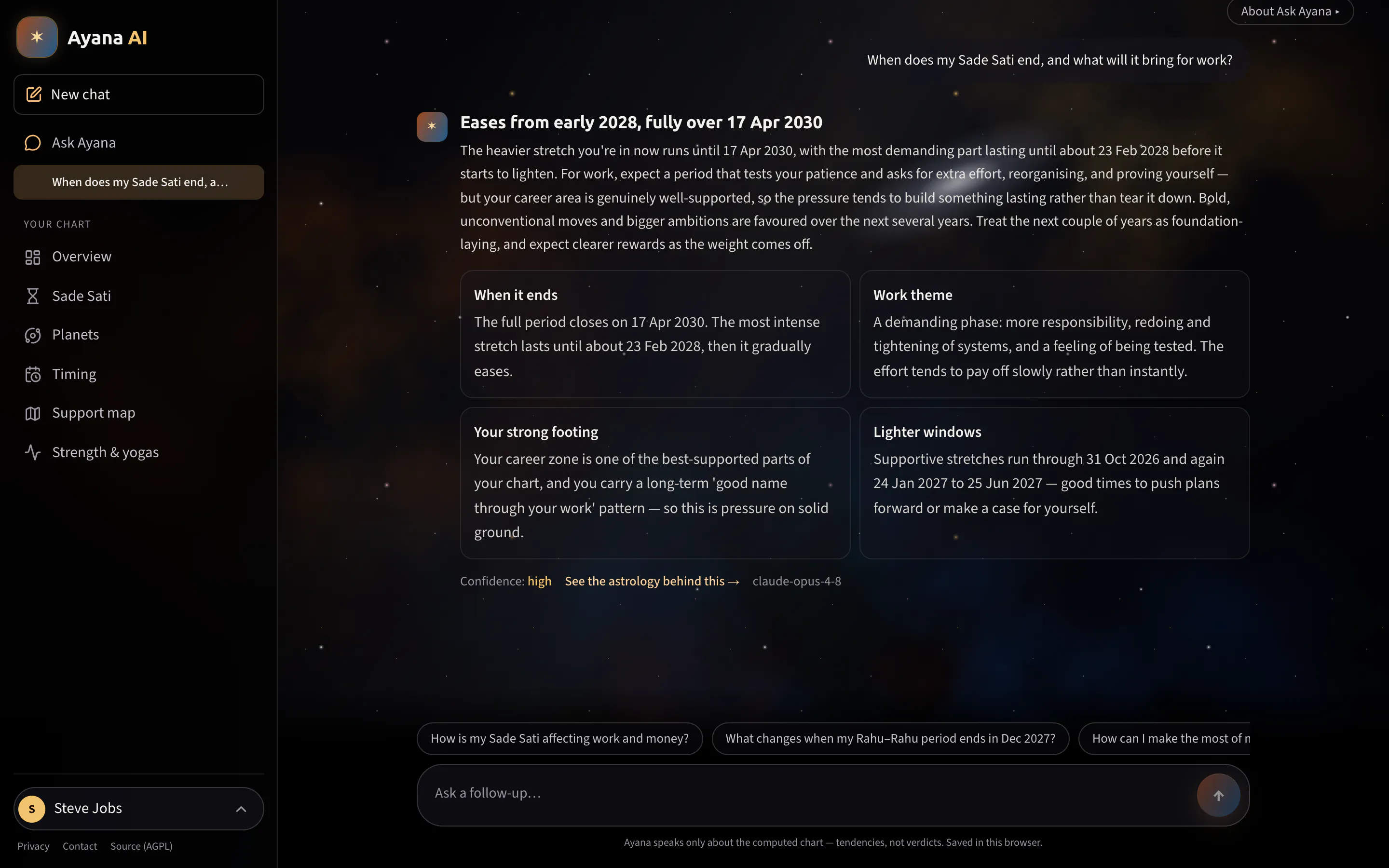 Ayana: Precise Vedic astrology + AI gallery image
