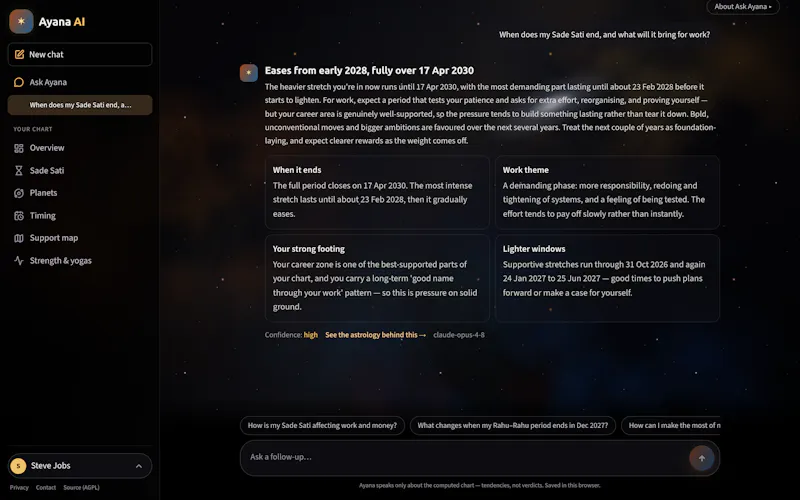 Ayana: Precise Vedic astrology + AI screenshot 6