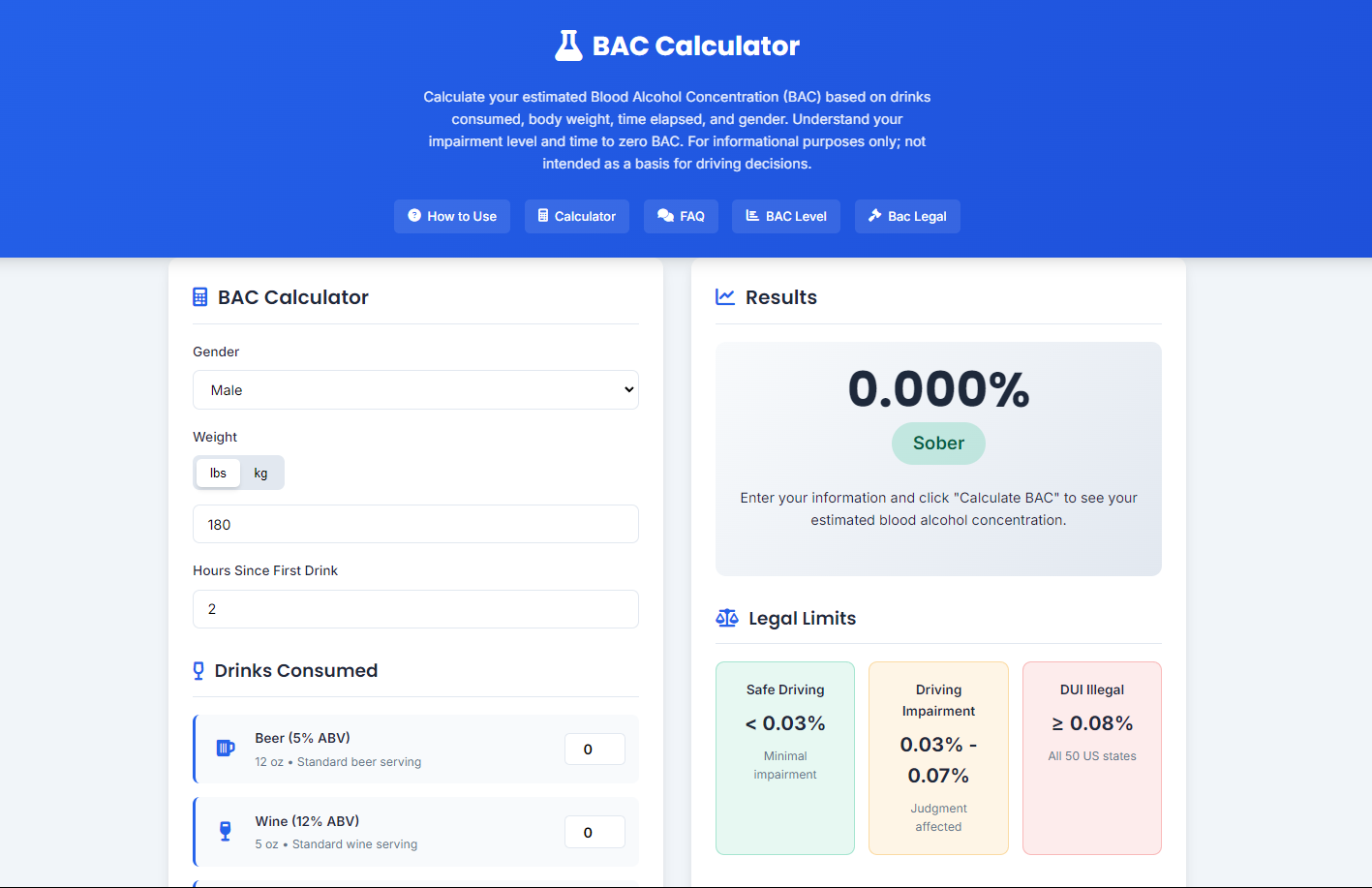 BAC Calculator gallery image