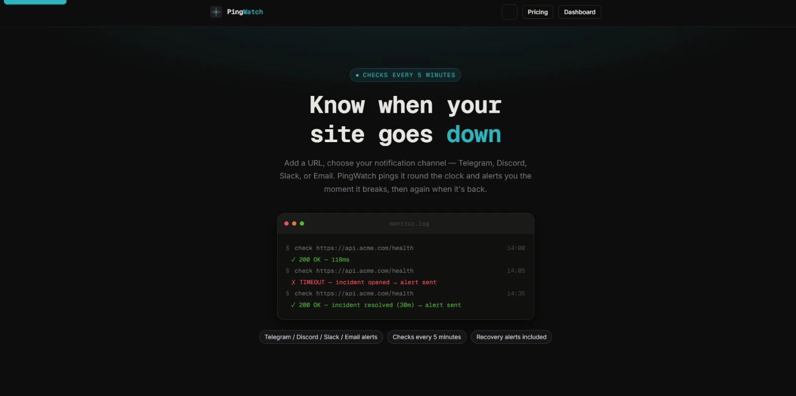 PingWatch — Uptime Monitoring screenshot 2