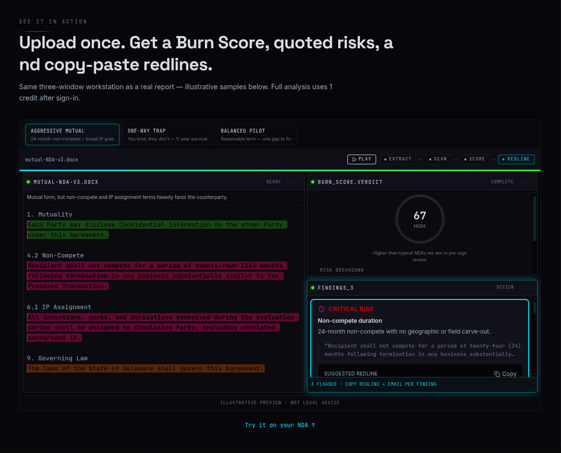 NDAshield: AI NDA Risk Analysis gallery image