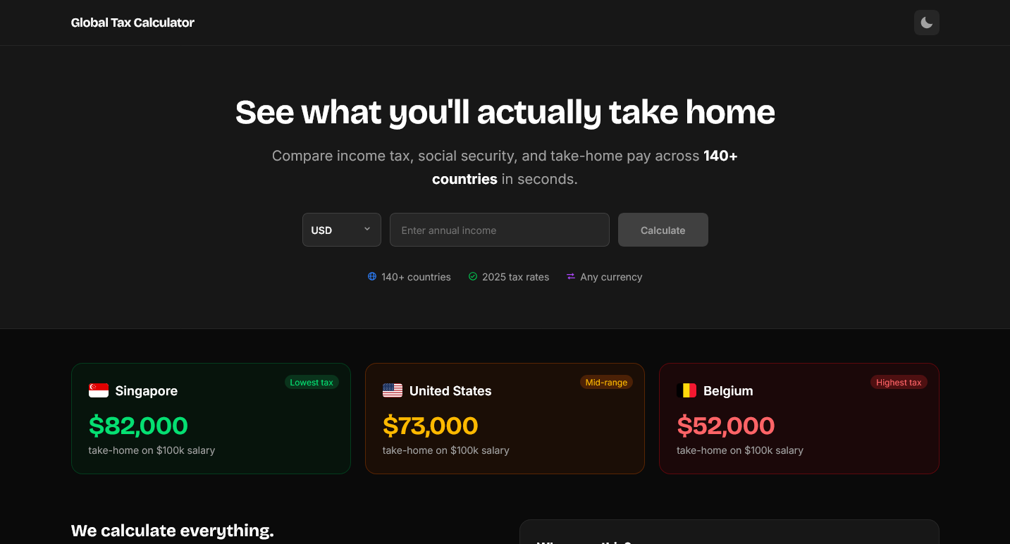 Global Tax Calculator gallery image