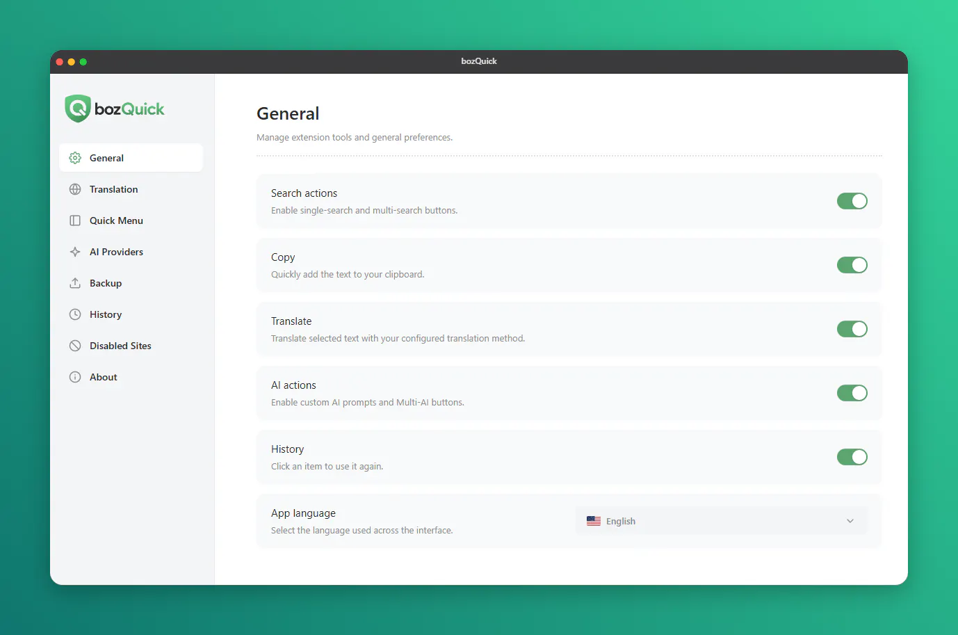 bozQuick – Selected Text Quick Actions gallery image