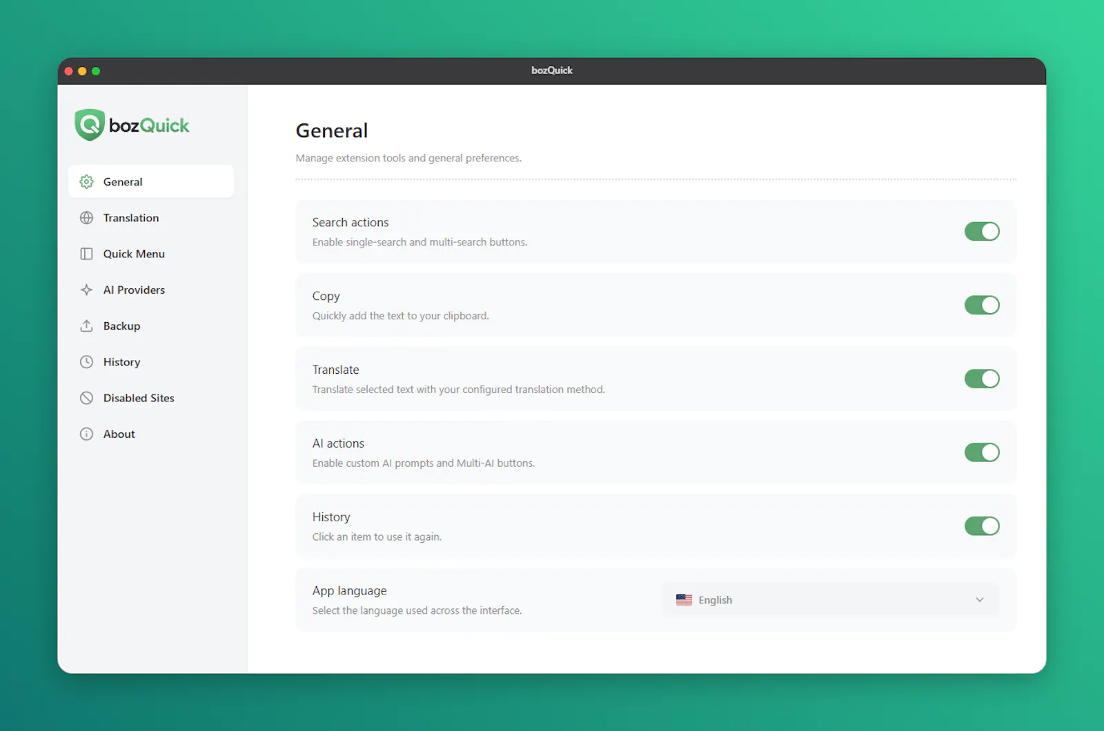 bozQuick – Selected Text Quick Actions screenshot 6